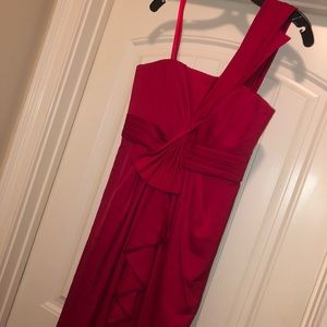 One-Shoulder Satin Evening Gown